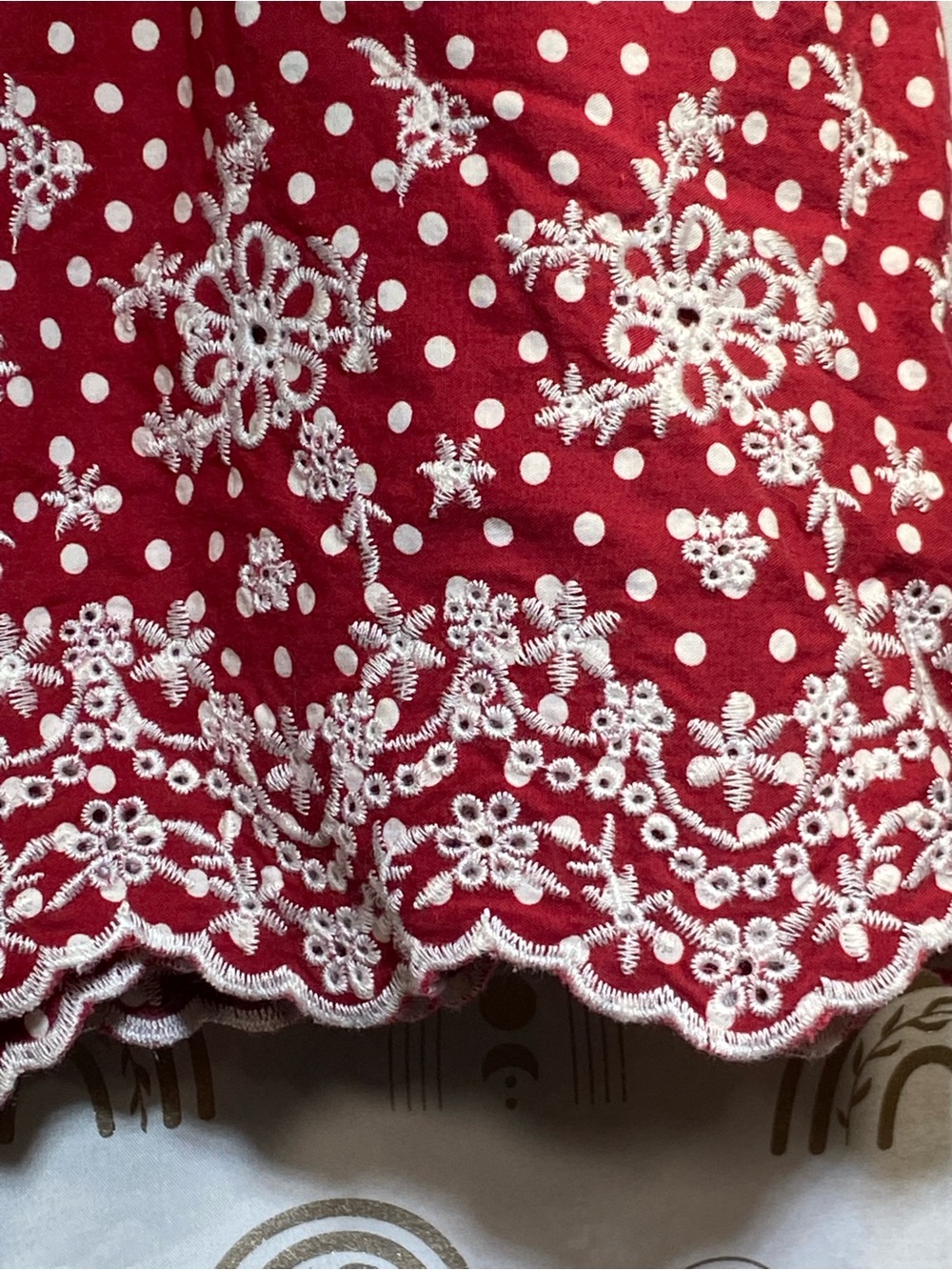 wild fable Red Polka Dot Lace-Trim Skort - Picture 3 of 6
